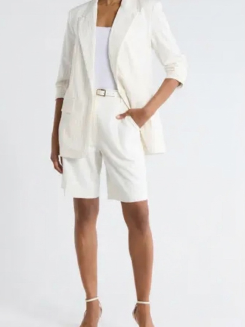 Leith Oversized Blazer White Size 16 or XL - Picture 9 of 9
